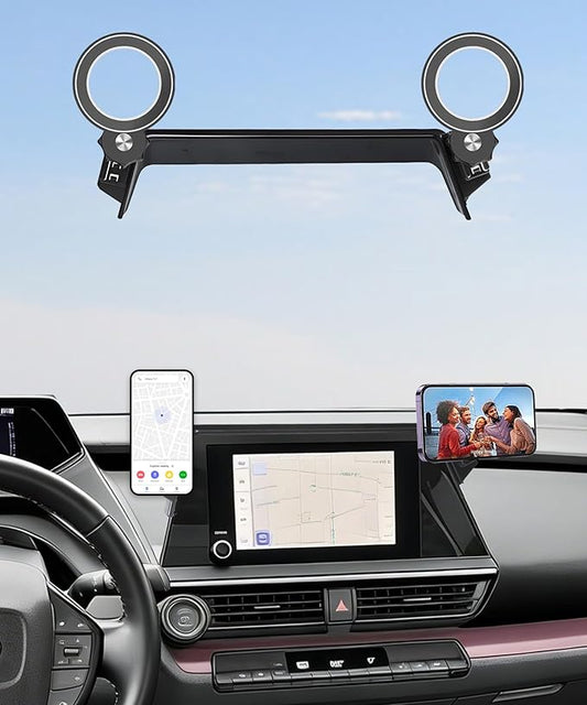 Car Phone Holder for Toyota Prius 2023 2024 2025 2026 Accessories Apply to 8 Inch Touch Screen Fixed Clip MagSafe Passenger Cell Phone Mount Handsfree 360° Rotation
