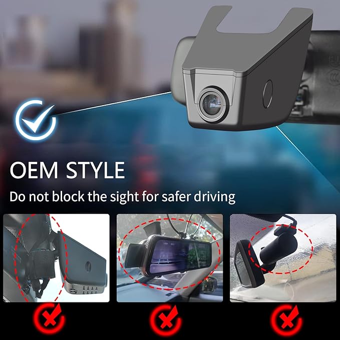 4K Dash Cam Custom fit for Subaru Forester 2016-2024 & Fits 2025 Forester Wilderness only (Model A), Base Limited Premium Sport Touring etc, Integrated OEM Look,UHD 2160P Video,App & WiFi, 64GB Card