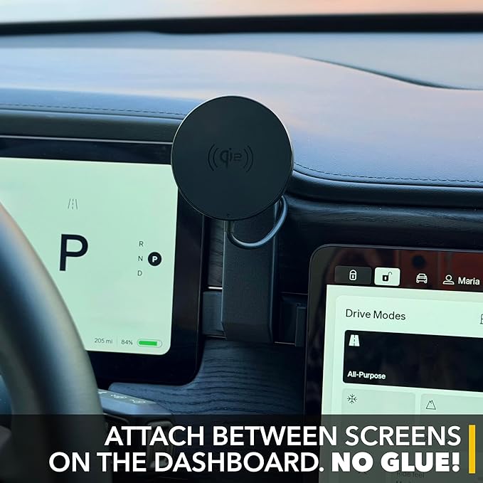 TWRAPS Dashboard Phone Holder for Rivian R1S & R1T, iPhone and Other Phone Cases, No Glue or Screws Secure Anchor Behind Screen on Dash, Accessory for Rivian 2021-2026 (Magnetic Mount)