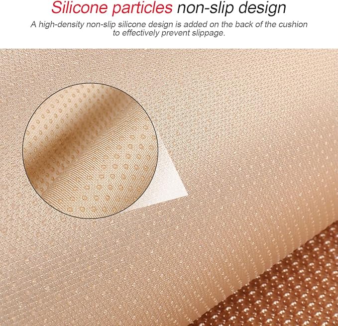3PCS Set Car Seat Cushion for Front and Back Seat, 3D Soft Linen Breathable Auto Seat Cover, Comfort Non-Slip Rubber Bottom, Car Accessories (Coffee/3PCS)