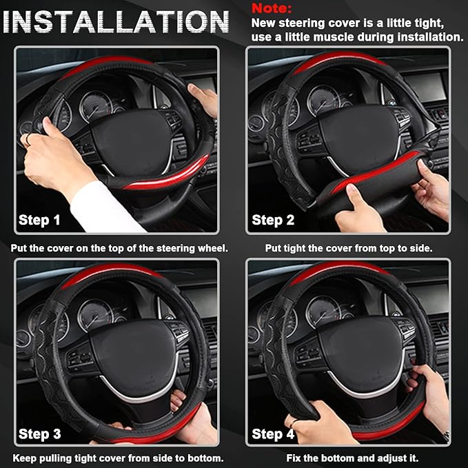 GIANT PANDA Steering Wheel Cover for Kia Soul,Sportage,Forte,Optima,Telluride(3D Honeycomb-Gray-Standard Size)