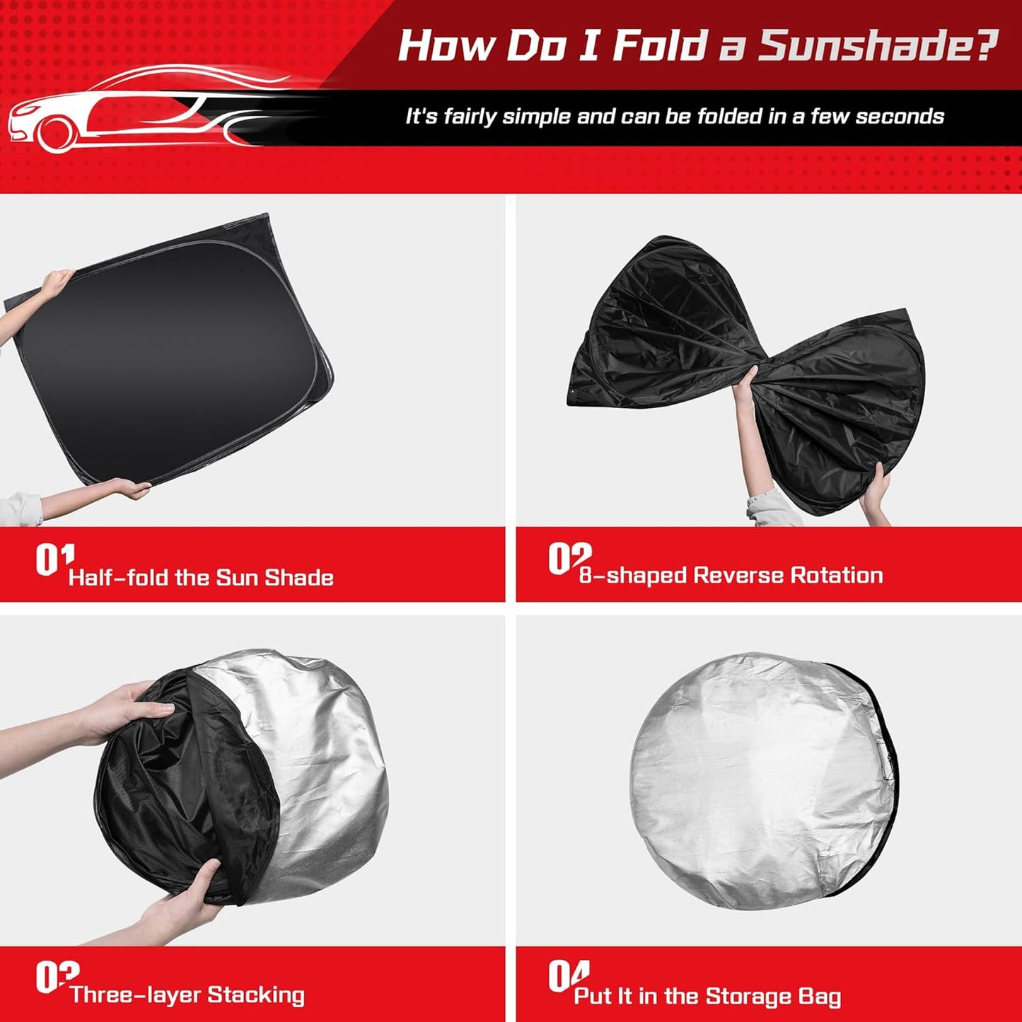 ARISMOTOR Windshield Sun Shade for H-yundai Sonata 2020-2026/Kia K5 2021-2026, Custom Fit Foldable Front Window Sunshade Sun Visor Protector, Block UV Rays Keep Your Car Cooler
