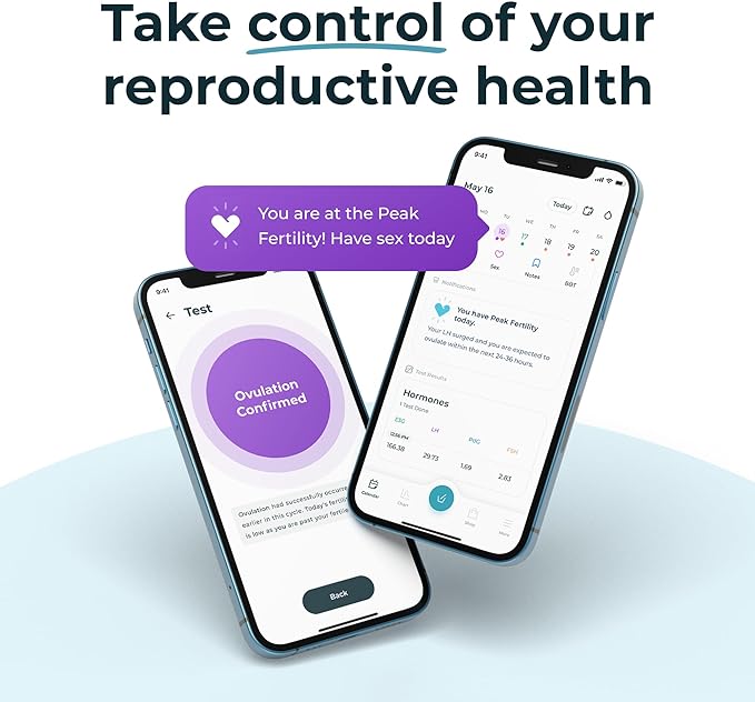 Inito Fertility Monitor & Hormone Tracker for Women | Estrogen, LH, PdG (Urine Metabolite of progesterone), FSH | Track and Confirm Ovulation | Includes 15 Test Strips (iPhone 16 Plus)