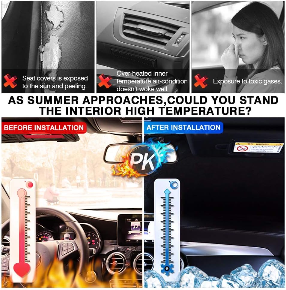 KUST Windshield Sun Shade for 2013 2014 2015 2016 2017 2018 2019 Ford Escape Sunshade Foldable Window Sun Visor Protector Blocks UV Rays Keep Your Car Cooler