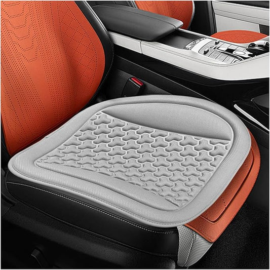 Car Seat Cushion, Comfort Cool Ice Silk Fibers Automotive Front Seats Pad, Non-Slip Breathable Auto Guard Seat Cushion, Drivers Seats Protector Covers for Vehicle, Home, Office (Grey)