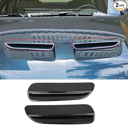 Car Engine Hood Air Outlet Vent Cover Trim Compatible with Pontiac G8 08-09/Holden Commodore 06-12 Car Front Engine Hood Vent Air Flow Intake Body Moulding Protection Cover decoration (carbon fiber)