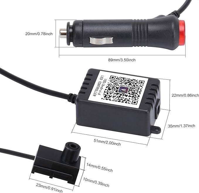 5 m Optic Fiber Car Ambient Footwell Lighting Kit Bluetooth App Control 64 Colors Multicoloured Music Interior Lighting Kit 12V 1W