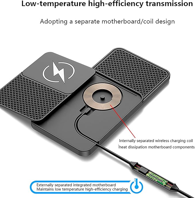 Wireless Car Charger Pad for Toyota RAV4 Hybrid (2018-2024) 5. Generation,20W Fast Wireless Phone Charger Cell Phone Cordless Charging mat,Non-Slip Phone Charging,30cm Cable USB