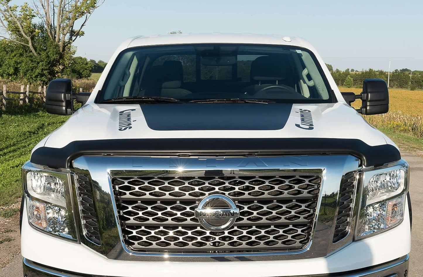 EGR 303555 SuperGuard Matte Black Acrylic Hood Shield Compatible With Select 2019-2023 Ford Ranger Trucks - Durable, Easy Installation