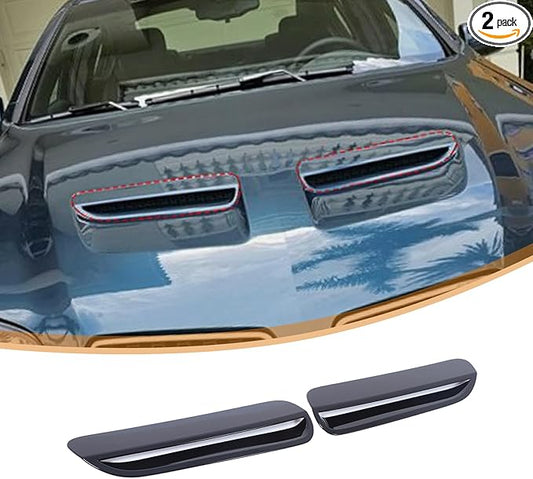Car Engine Hood Air Outlet Vent Cover Trim Compatible with Pontiac G8 08-09/Holden Commodore 06-12 Car Front Engine Hood Vent Air Flow Intake Body Moulding Protection Cover decoration (Piano Black)