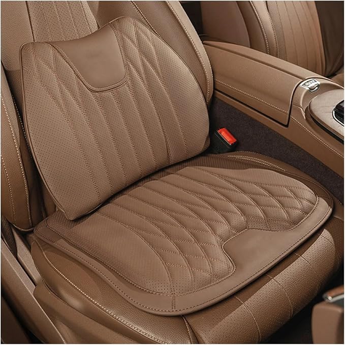 F Car Seat Cushion for BMW All Model I3 I4 I8 X1 X2 X3 X4 X5 X5M X6 X7 Z4 Car Lumbar Support Pillow Auto Seat Waist Back Cushion Y (Color : Brown B)