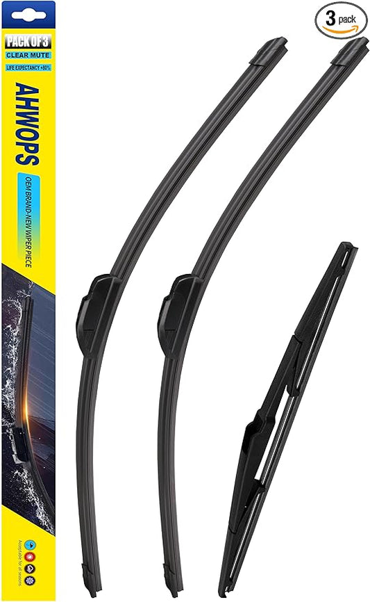 3 Wiper Front and Rear Wiper Blades for Toyota Sienna 2011-2020, OE Original Style (28″/20″ Front/16″ Rear) For My Car