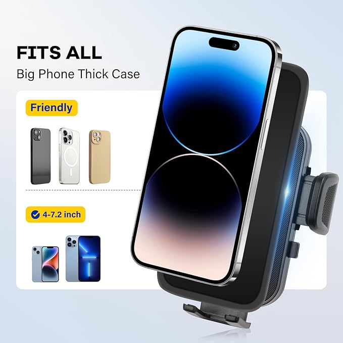 Car Phone Holder Custom for 2021-2024 Armada & 2022-2024 QX80 12.3-inch Screen Auto Interior Accessories Decoration Mobile Cell Phone Mount Bracket with Hands-Free & 360°Rotation