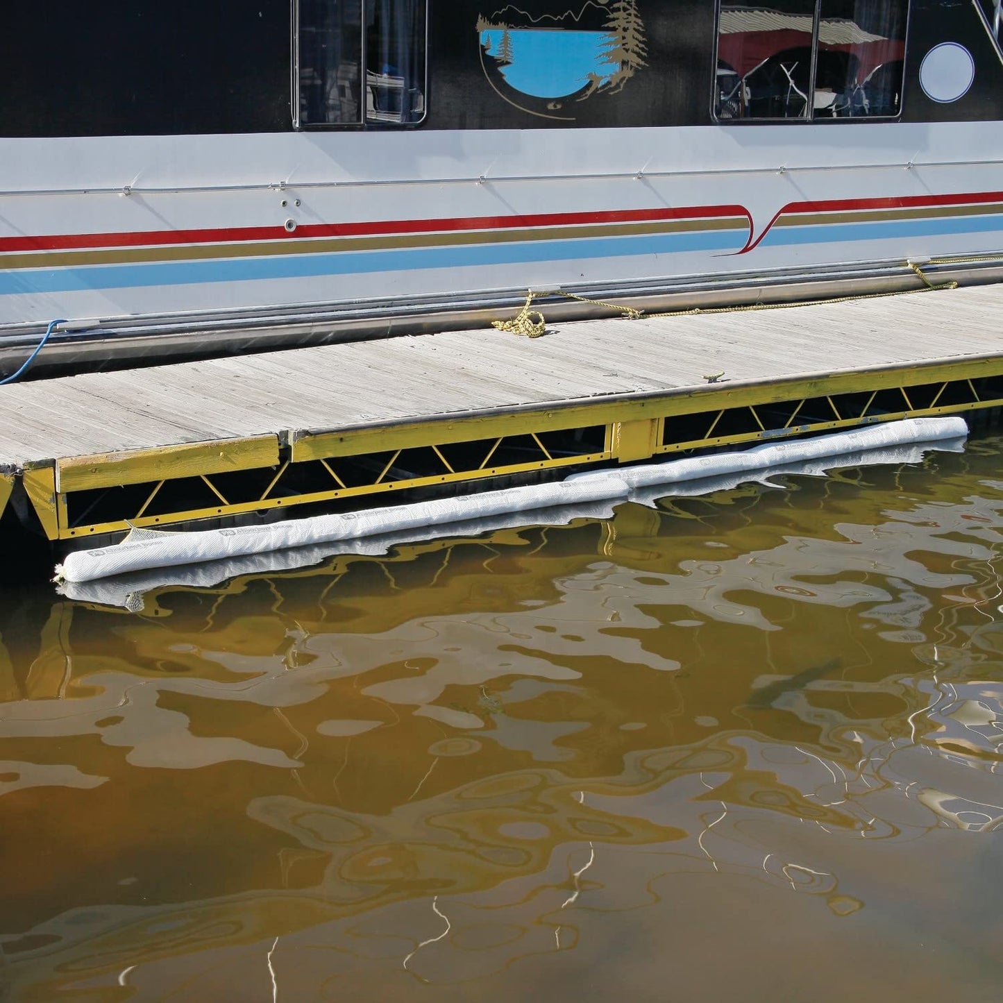 PIG Oil Boom - Oil-Only Absorbent Boom - 2 Pack - 5" x 20' Boom - Absorbs up to 12 gallons per Boom - BOM408