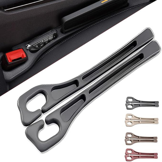 car seat gap filler, No Drop Seat Guard, Seat Gap Fillers for All Cars, Prevents Items from Falling, Easy to iInstall (Black)