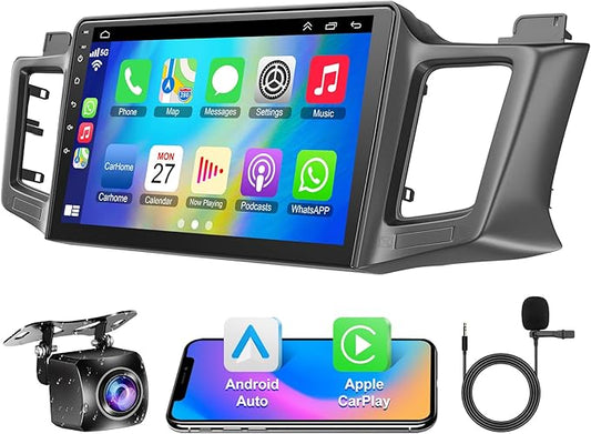 4GB+64GB Android 13 Car Radio for Toyota RAV4 2013-2018, 10.2 Inch Touch Screen Support Wireless CarPlay & Android Auto, Bluetooth 5.2 & Voice Control,GPS & WiFi, Backup Camera Car Stereo