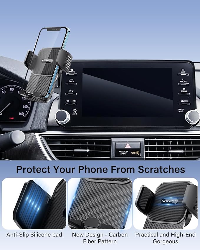 Car Phone Holder for Nissan Armada 2021 2022 2023 2024/Infiniti QX80 2022 2023 2024 Accessories 12.3-Inch Screen Fixed Clip, Automobile Cradles Phone Mount, Cell Phone Base Not Block Air Vent