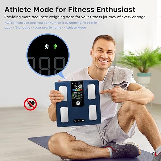 GE Smart Scale for Body Fat: Weight Scales with BMI Muscle Mass Button Function 500lbs Digital Bathroom Weight Machine Body Composition Monitor 11.8" Platform Accurate Weighing Health Analyzer