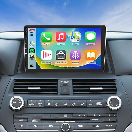 2G+64G Car Stereo Radio for Honda Accord 8th 2008-2013 with Wireless Carplay Android Auto, 10.1 inch Touch Screen Head Unit, Android 13/HiFi Audio/GPS Navi/WiFi/Bluetooth/SWC/HD Backup Camera