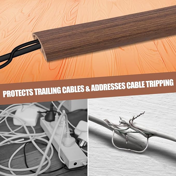 Floor Cord Cover Cable Cavity Self Adhesive Cord Hider Floor 10FT Floor Cable
