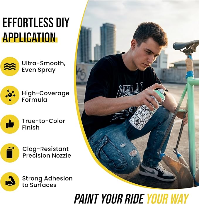 Spray.Bike Spray Paint | Designed Mainly for Bicycles | Multi-Use Acrylic Spray Paint for Metal, Plastic | High Coverage Bike Paint, 400ml, Royal Oak