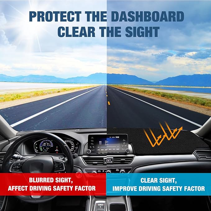 Dashboard Dash Cover Mat Carpet Compatible with 2016 2017 2018 2019 2020 Kia Optima