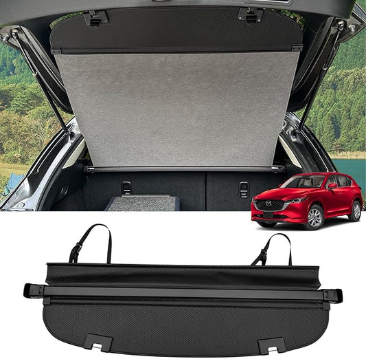 Cargo Cover for Mazda CX-5 CX5 2025-2017 Accessories Retractable Trunk Cover Security Shielding Shade Cargo Luggage Cover Trunk Privacy Protection (Carbon Fiber Texture)