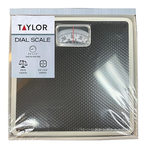 Taylor Analog Scale, Dial Scale for Body Weight, Mechanical Bathroom Scale, Highly Accurate Non-Digital Weighing Machine, Measures Weight up to 300 lb Capacity, Battery Free, FSA HSA Eligible, Black