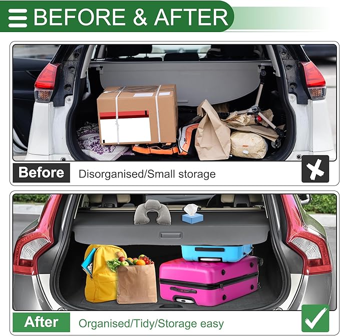 Motoforti Car Trunk Retractable Cargo Cover for Jeep Wrangler JL JLU 4Door HARD TOP 2018-2021 Rear Trunk Parcel Shelf Luggage Security Shield Shade Cover Black Carbon Fiber