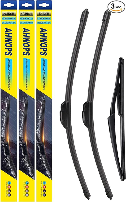 3 Wiper Front and Rear Wiper Blades for 2016-2021 Mazda CX-3, OE Original Style (22″/19″ Front/10″ Rear) For My Car