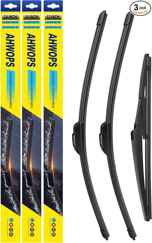 3 Wiper Front and Rear Wiper Blades for Ford Escape 2005-2007, OE Original Style (20″/18″ Front/10″ Rear) For My Car