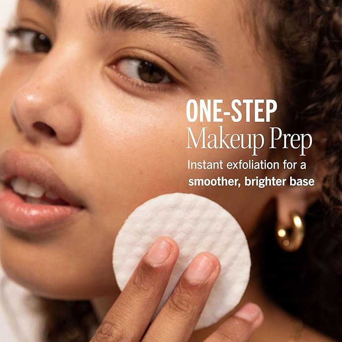First Aid Beauty - Facial Radiance Pads with Glycolic & Lactic Acids, Daily Exfoliating Pads with AHA, Visibly Smaller Pores, Help Tone & Brighten Skin, One-Step Makeup Prep, Compostable, 28