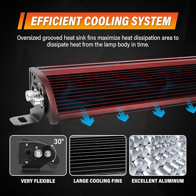 AUXTINGS 17 inch Single Row Dual Color LED Light Bar 90W Off Road Light Bar White Amber Combo LED Work Light Truck UTV 4x4 Cars SUVs ATVs Boats Fog Driving Light with Wiring Harness kit