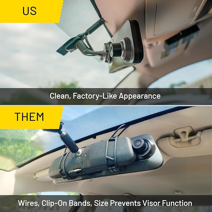 Stinger Universal 9.66” 4K UHD Touchscreen Digital Rear View Mirror Monitor & 4K Front Dashcam, 2K Back Up Camera, Anti-Glare Night Vision, Built-in DVR w/ 64GB SD Card, Impact Detection