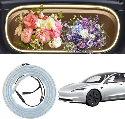 2025 Tesla Model 3 Highland Frunk Light Strip Ambient Lighting Kit LED Interior Lights for Model 3 Highland Accessories 2024-2026 Warm Light