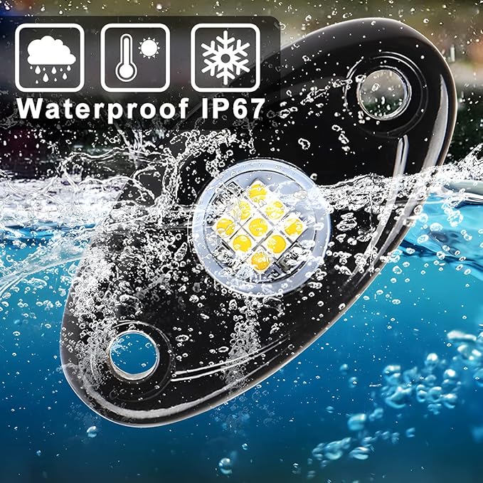 Rock Lights for Trucks, 4 Pods LED Rock Lights, IP67 Waterproof Neon Rock Lights Kits for Pickup ATV Off Road SUV, High Brightness Multifunction Underglow Lighting Glow Trail Rig Lamp (White)