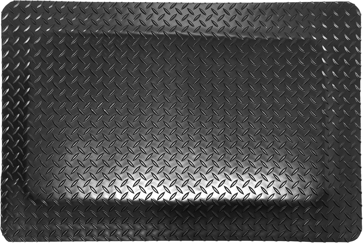 Rhino Mats, American Classic Diamond Anti-Fatigue Mats, Industrial Ergonomic Comfort Standing Mat for Work, Home, Garage, Office, Kitchen or Anywhere (Black 9/16" Thick, 2 FT. x 14 FT.)