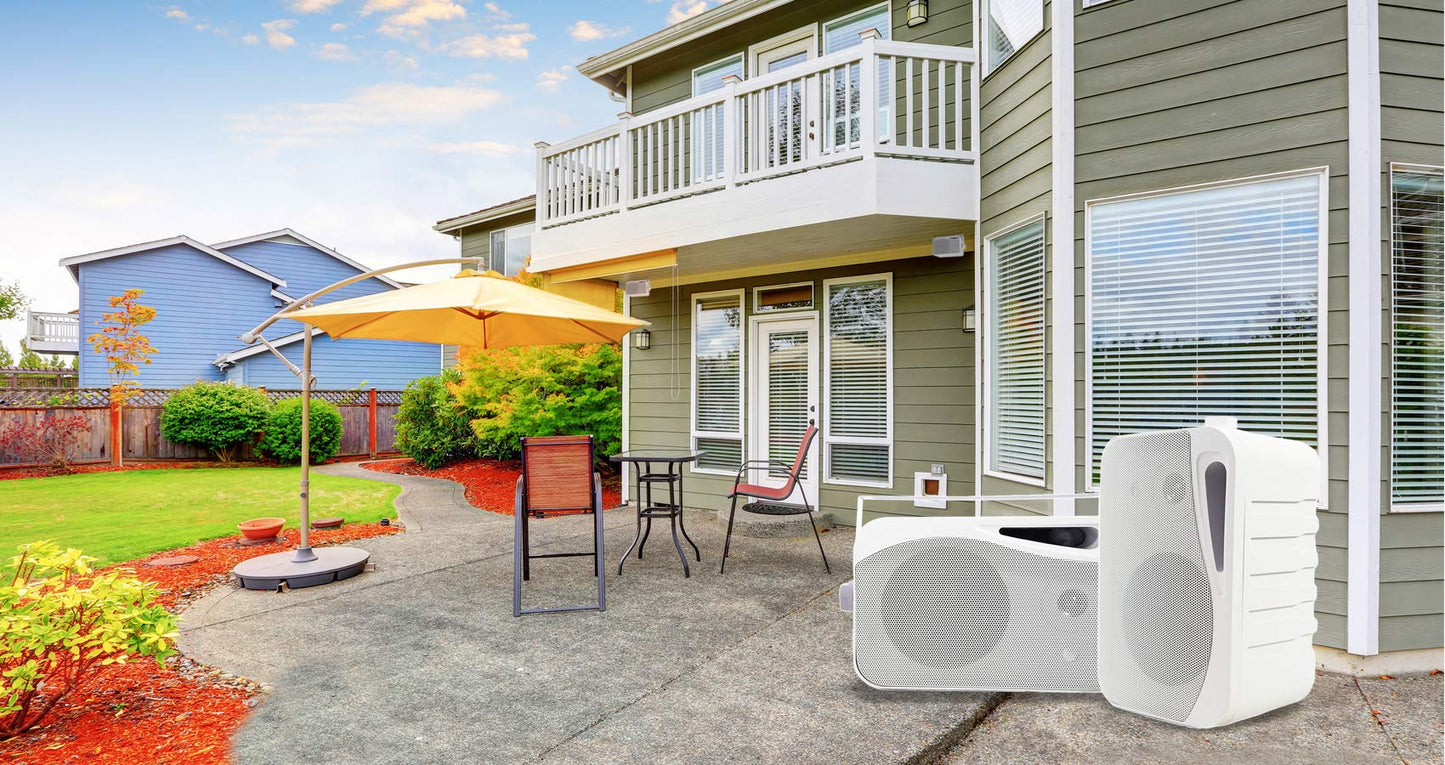 Rockville HP4S (2) 360W 4" Outdoor/Indoor Speakers 4 Ohm, Waterproof Design, Swivel Brackets, Clear Audio, for Home Theater and Patio Entertainment