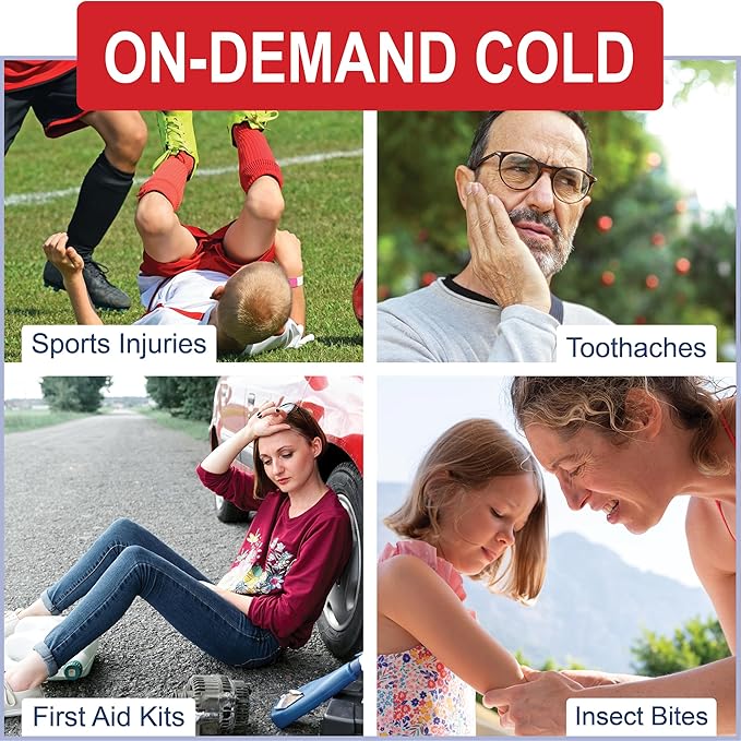 Sport Temp Instant Ice Cold Packs (7”x 5”) Disposable Ice Packs for Pain Relief, Swelling, Injuries, Toothaches, and Sprains – Cold Therapy for Athletes, First Aid, Travel & Outdoor Use (30 Pack)