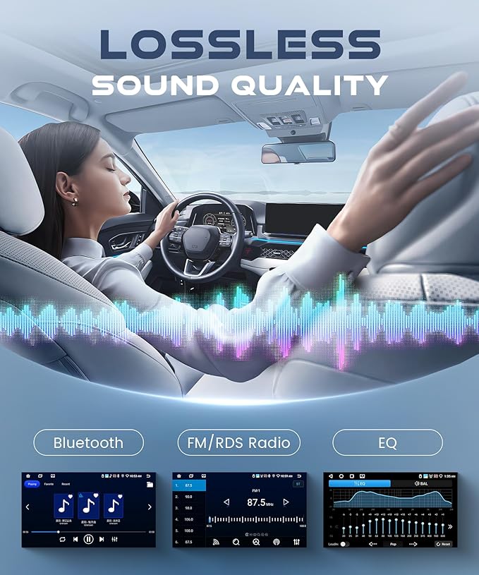 Rimoody 4G+64G Android Car Stereo for Ford Expedition 2007-2014 (Manual A/C) with Wireless Carplay Android Auto Radio, 9'' Touchscreen Head Unit GPS 5G-WiFi Bluetooth FM/RDS EQ-32 Backup Camera SWC