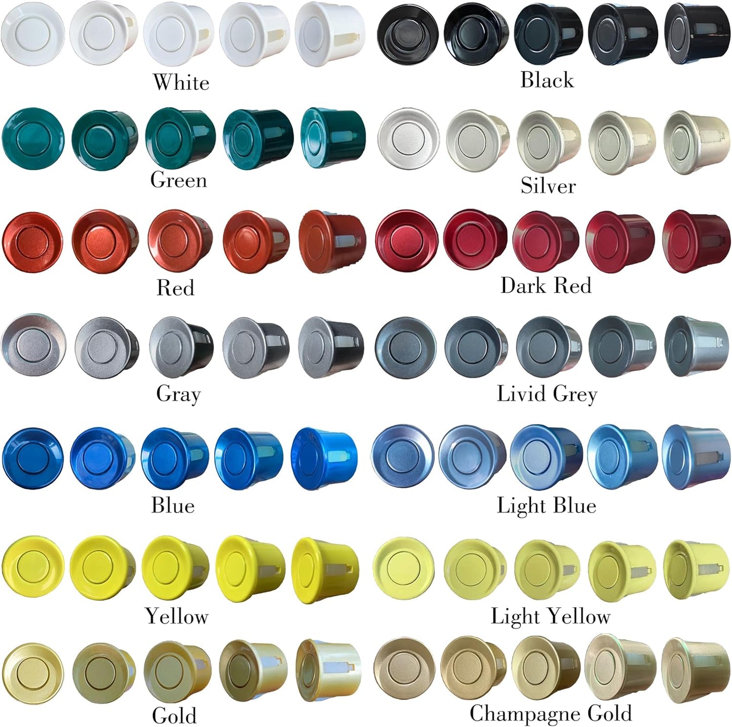 Parking Sensor Kit Backup Sensor Kit Reverse Sensor for Car 16 Color Options for Probes Adjustable Alarm Volume Professional Sensore de Reversa para Carro Safe Driving Assistant（White）