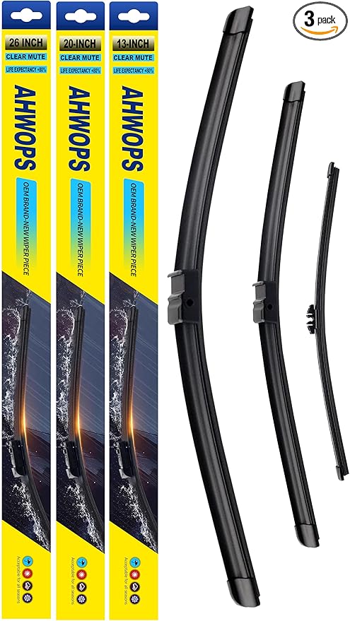 3 Wiper Front and Rear Wiper Blades for 2011-2017 BMW X3, OE Original Style (26″/20″ Front/13″ Rear) For My Car