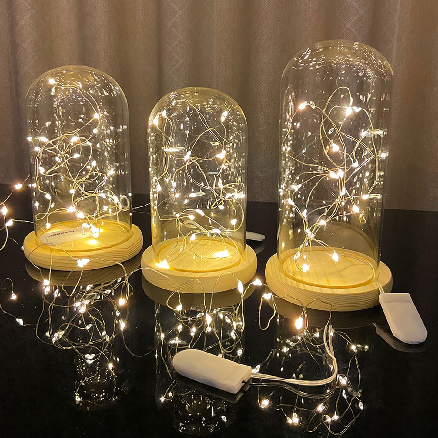 Etinga 12-Pack 7FT Fairy String Lights with 20 LEDs, Battery-Powered Decorative Lights for Party, Wedding, Christmas, Holiday Decorations,(Warm White, 12Pack 7Ft)