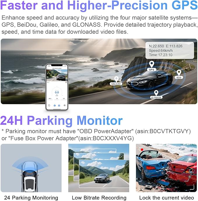 Mangoal STARVIS 2 Front 4K HDR Dash Cam IMX678, Fit for Chevy Silverado 1500 2022-2026 2500 HD/3500 HD 2024-2026(Model C), 5GHz WiFi, GPS, 64 GB