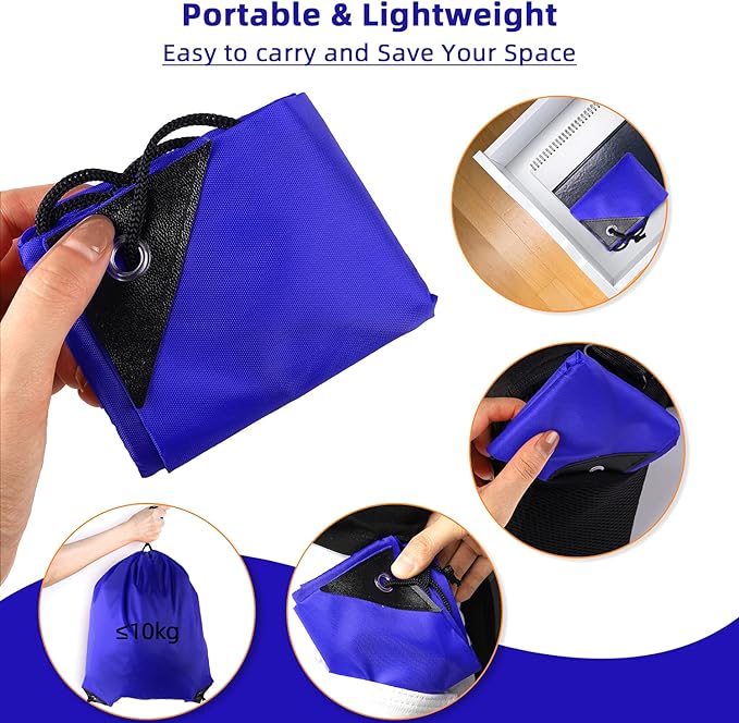GoodtoU Drawstring Bags, Nylon Backpacks with Drawstring - Cinch Sack Gym Bags for Sport, Traveling, Team (Blue, 40Pcs)