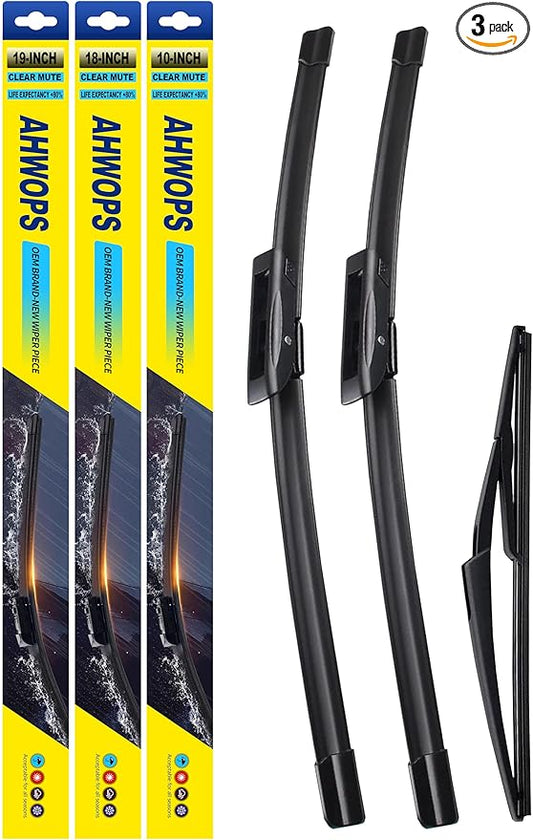 3 Wiper Front and Rear Wiper Blades for 2013 Mini Cooper R56, OE Original Style (18″/19″ Front/10″ Rear) For My Car