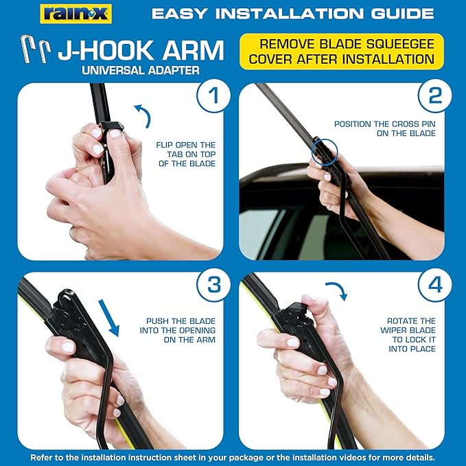 Rain-X Silicone AdvantEdge Wiper Blade 26" Windshield Wiper Blades Replacement, All-Weather Performance Lasts 2X Longer, Premium Beam, Installock Adapter for Easy Fit (Pack of 1)