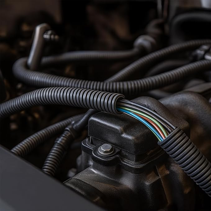 Electriduct Split Wire Loom Tubing Polyethylene Corrugated Flexible Conduit - 2" Nominal Size - 50 Feet - Blue