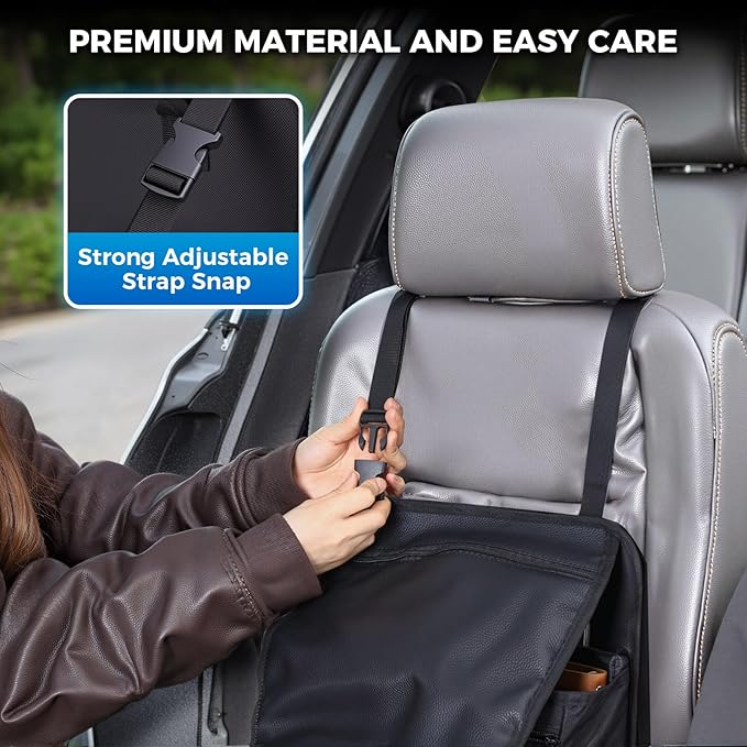 Tsumbay 2-in-1 Hanging Car Organizer & Detachable Laptop Bag, for Front Seat with Tablet Holder, 10+ Pockets, Heavy-Duty Oxford Fabric for SUV, Truck, Van, Work, Commute (Oxford-1Pck)