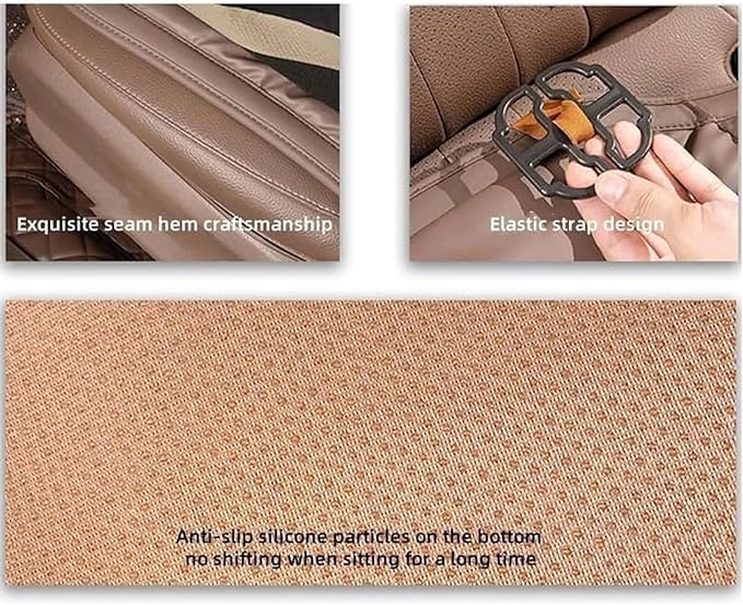 Car Seat Cushion for Porsche Macan 2015-2025-pr, Breathable Non-Slip Driver Seat Pad Ergonomic Memory Foam for Long Driving Car Office,A/2Pcs-Black